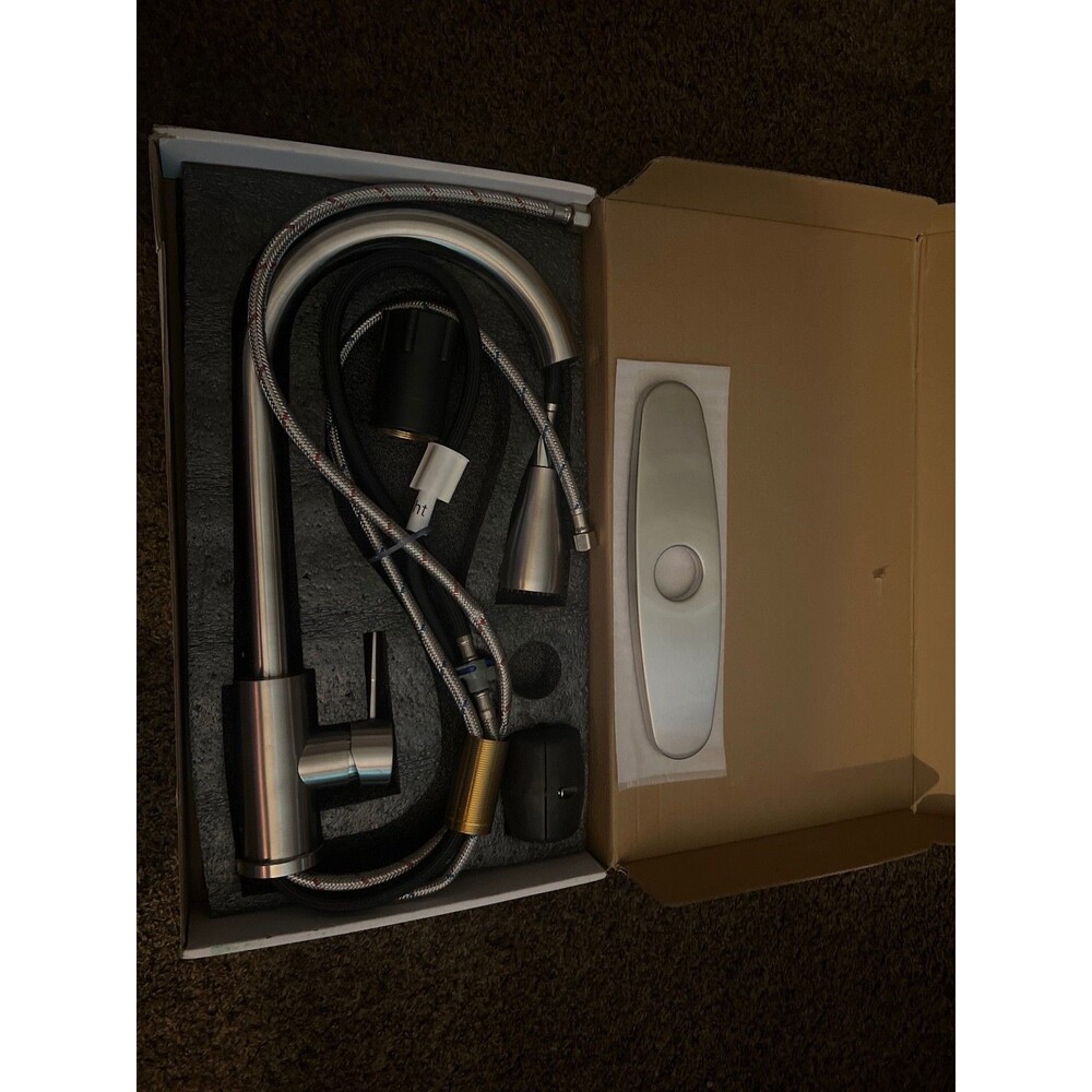 Stainless Steel Kitchen Faucet with Pull-Down Sprayer - Modern Design